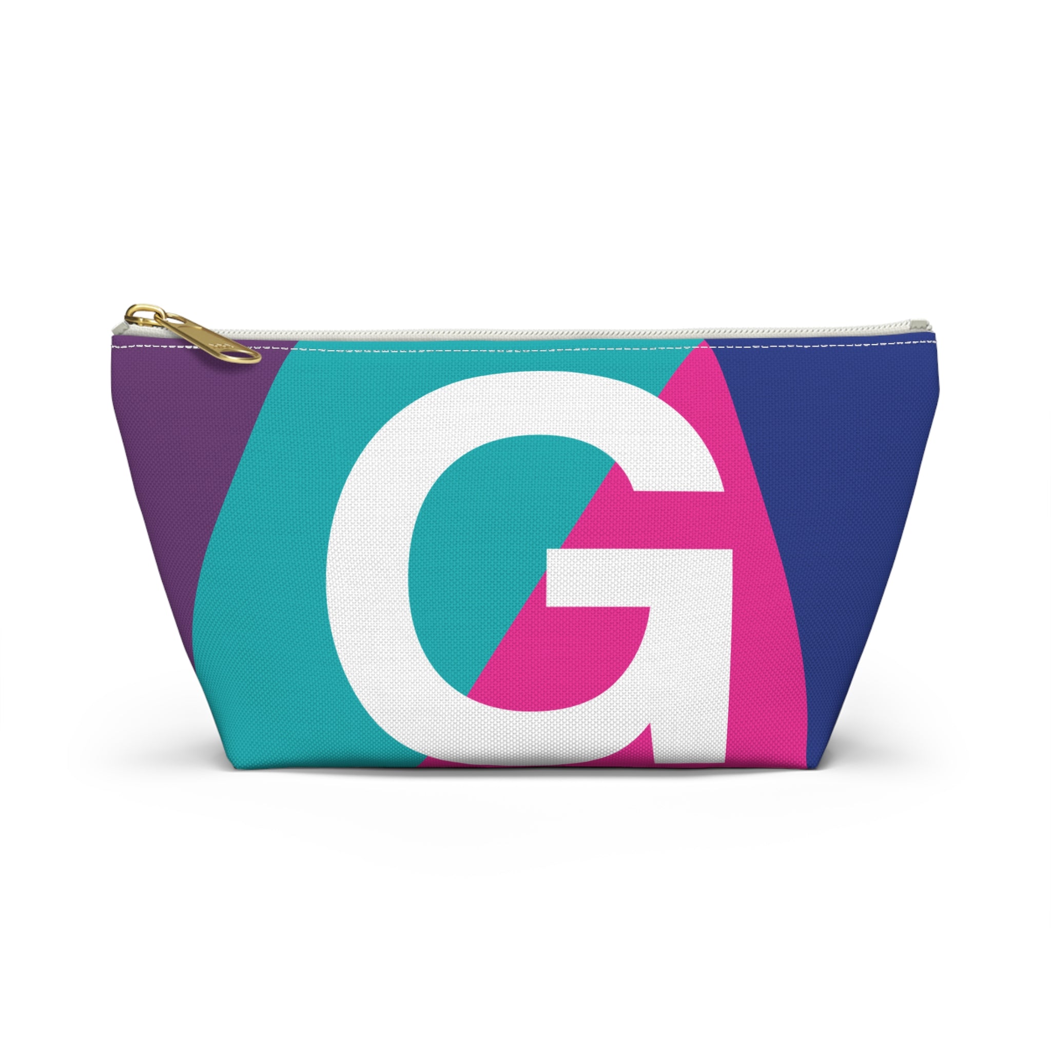 Initials Colorblock Accessory Pouch — Monogram G T-Bottom Cosmetic Bag