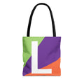Monogram 'L' Colorblock Tote Bag — Personalized Initial L Shoulder Tote