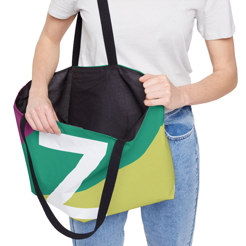 Personalized 'Z' Colorblock Tote Bag — Monogram Weekender Tote