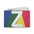 Monogram 'Z' Colorblock Clutch Bag — Bold Geometric Wristlet for Everyday & Gifts