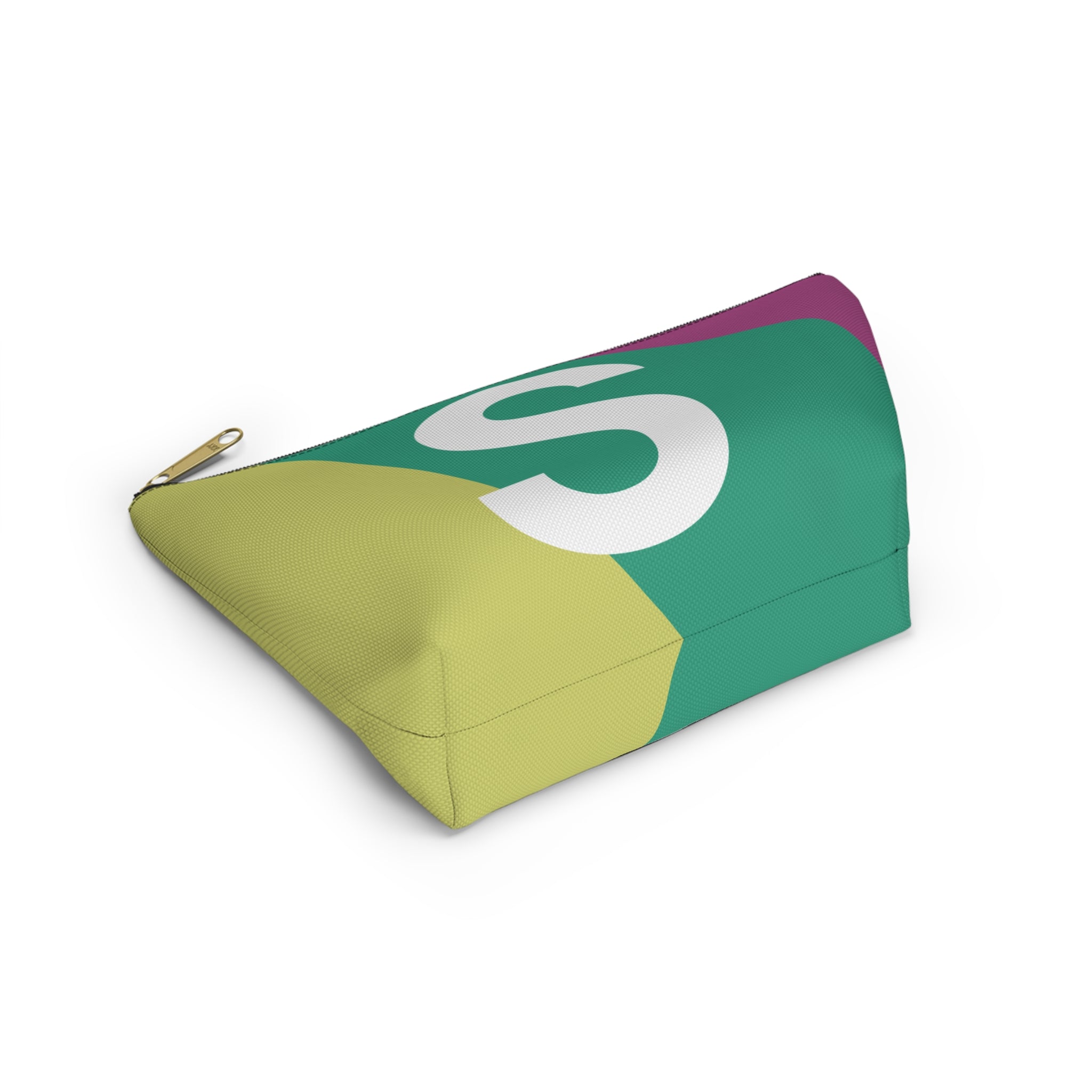 Initials Colorblock Accessory Pouch — Monogram S T-Bottom Cosmetic Bag