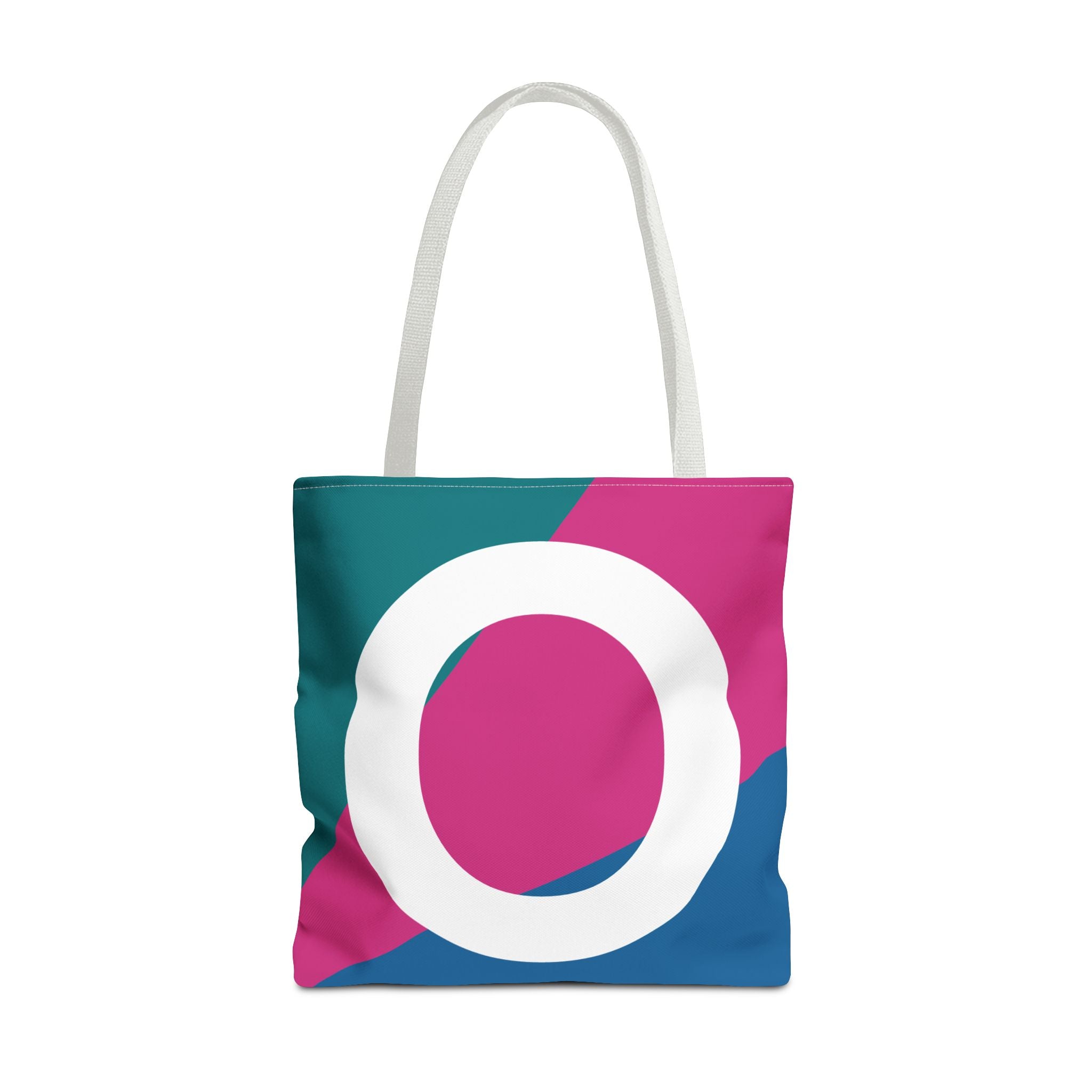 Monogram 'O' Colorblock Tote Bag — Personalized Initial O Shoulder Tote