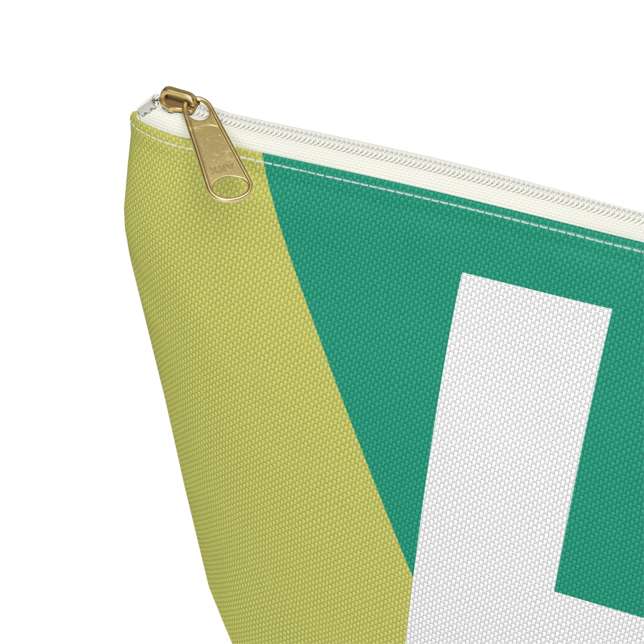 Initials Colorblock Accessory Pouch — Monogram H T-Bottom Cosmetic Bag
