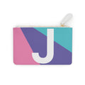 Initial J Mini Clutch — Colorblock Monogram Wristlet Wallet