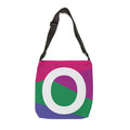 Initial Letter 'O' Colorblock Adjustable Tote Bag — Monogram Alphabet Shoulder Bag