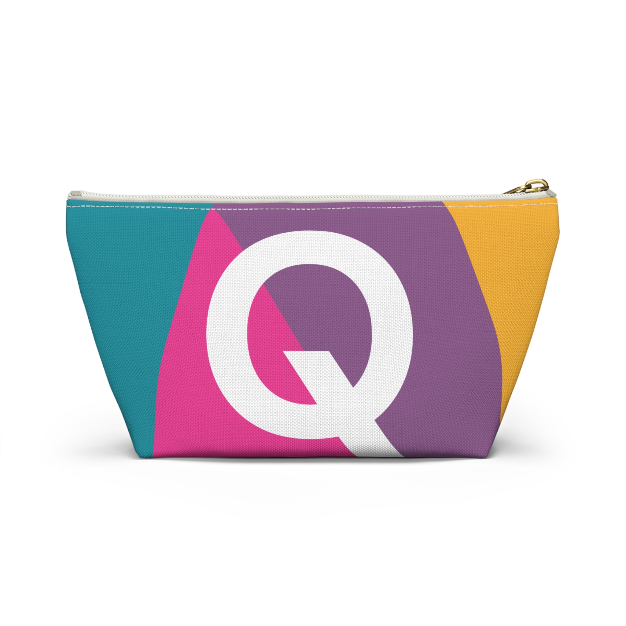 Colorblock Accessory Pouch — Monogram Q T-Bottom Cosmetic Bag