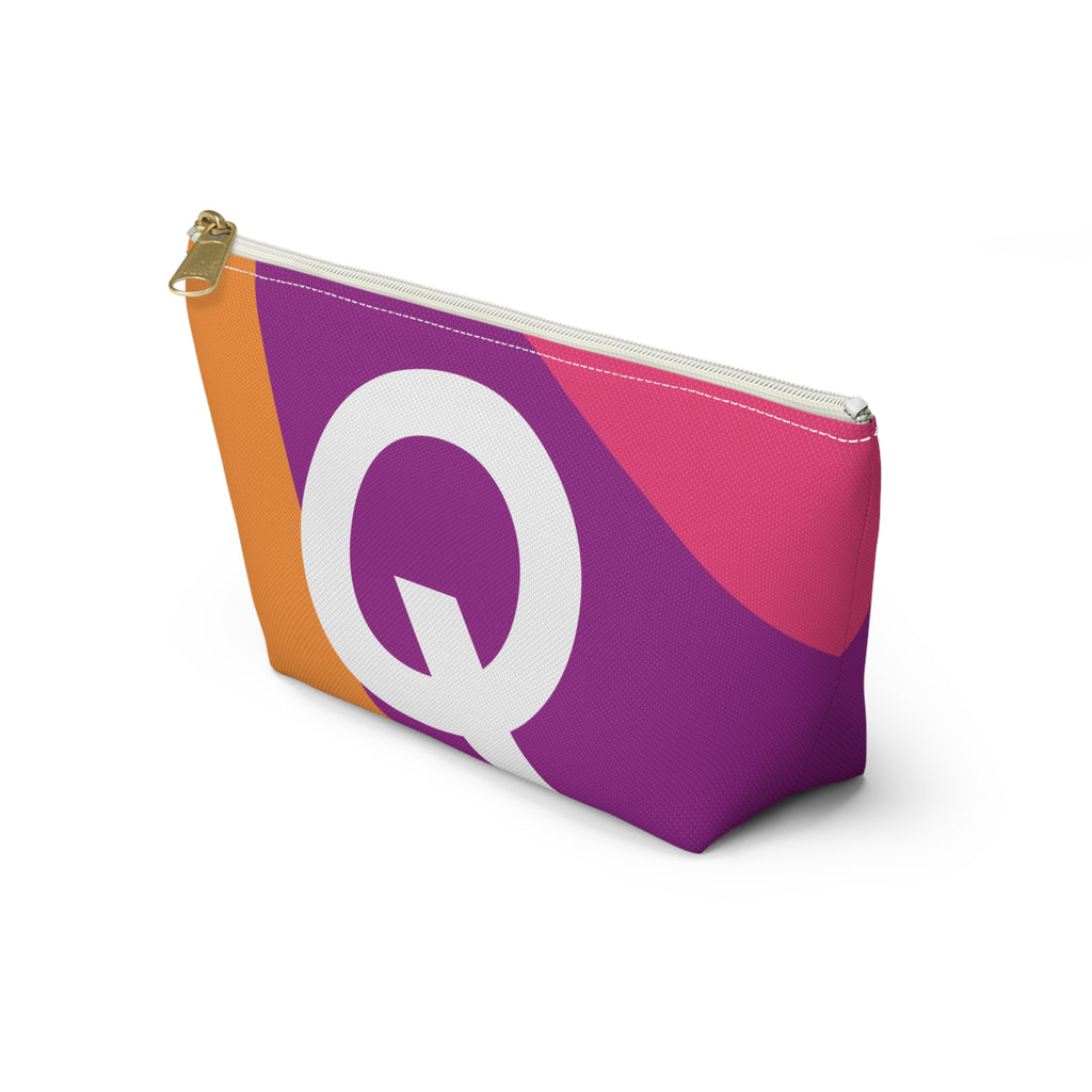 Colorblock Accessory Pouch — Monogram Q T-Bottom Cosmetic Bag