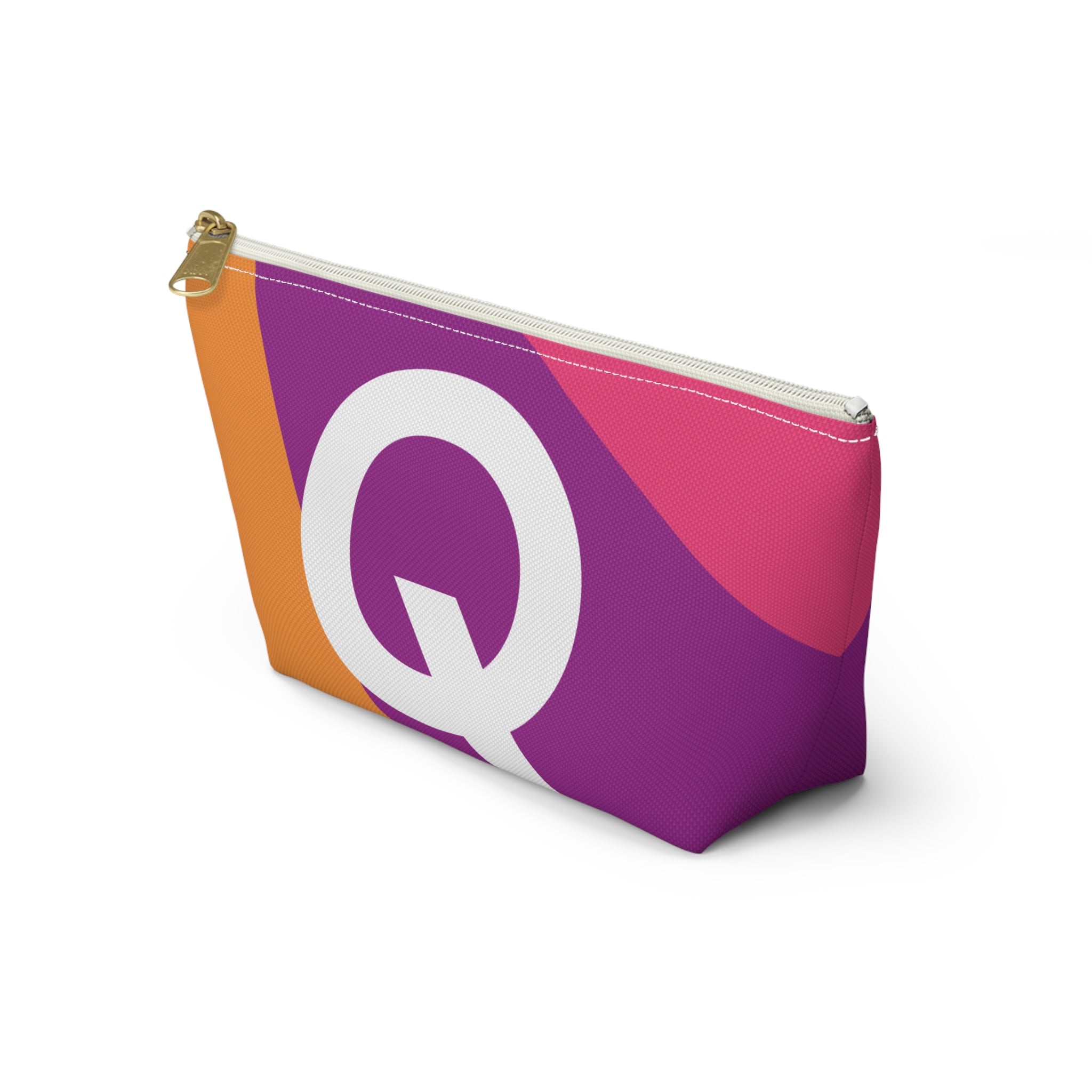 Colorblock Accessory Pouch — Monogram Q T-Bottom Cosmetic Bag