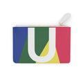 Initial U Mini Clutch — Colorblock Monogram Wristlet Wallet