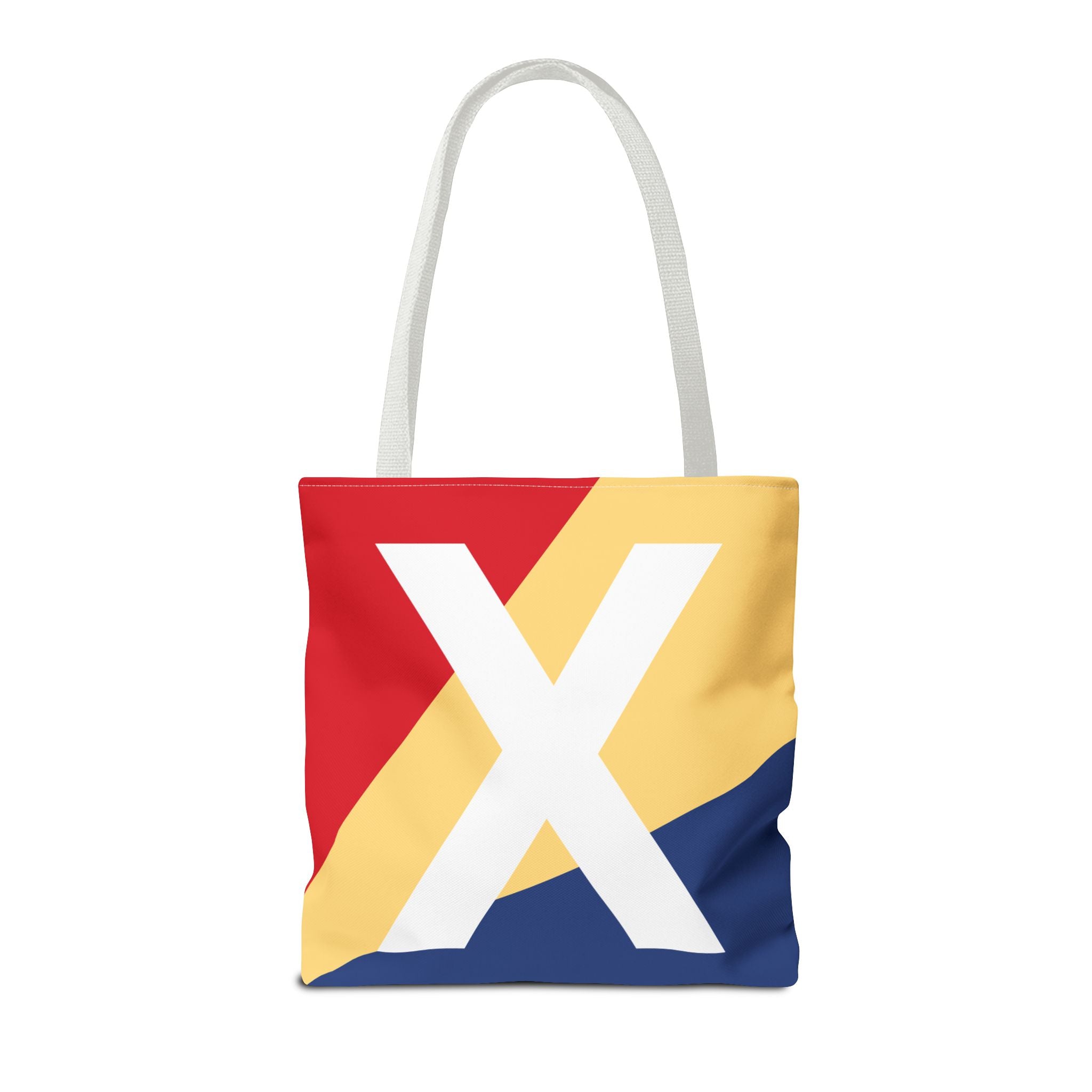Monogram 'X' Colorblock Tote Bag — Personalized Initial X Shoulder Tote