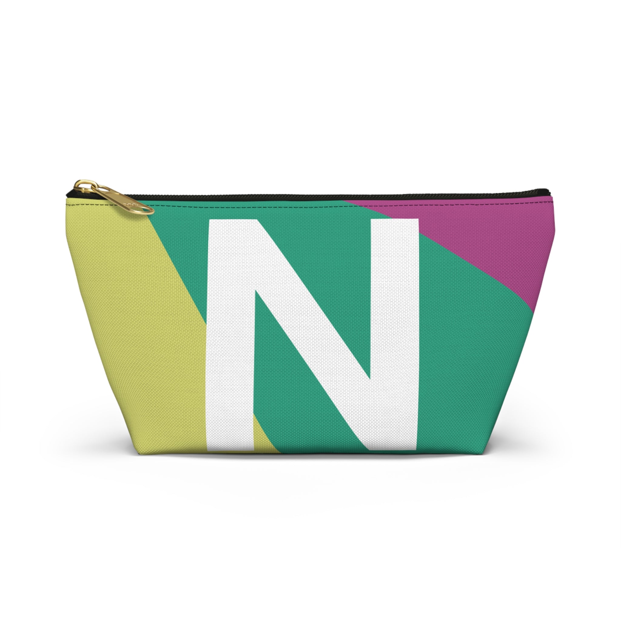 Initials Colorblock Accessory Pouch — Monogram N T-Bottom Cosmetic Bag