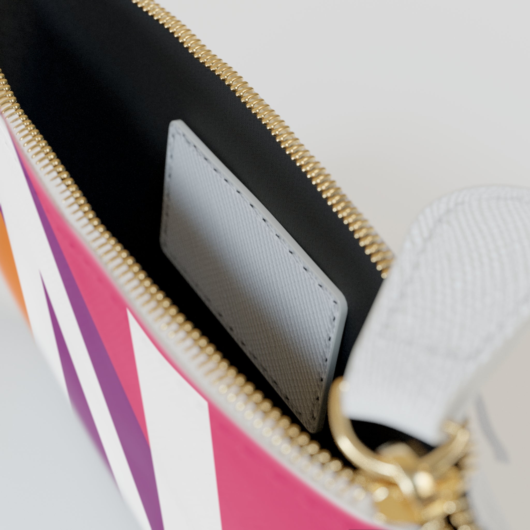 Initial N Mini Clutch — Colorblock Monogram Wristlet Wallet
