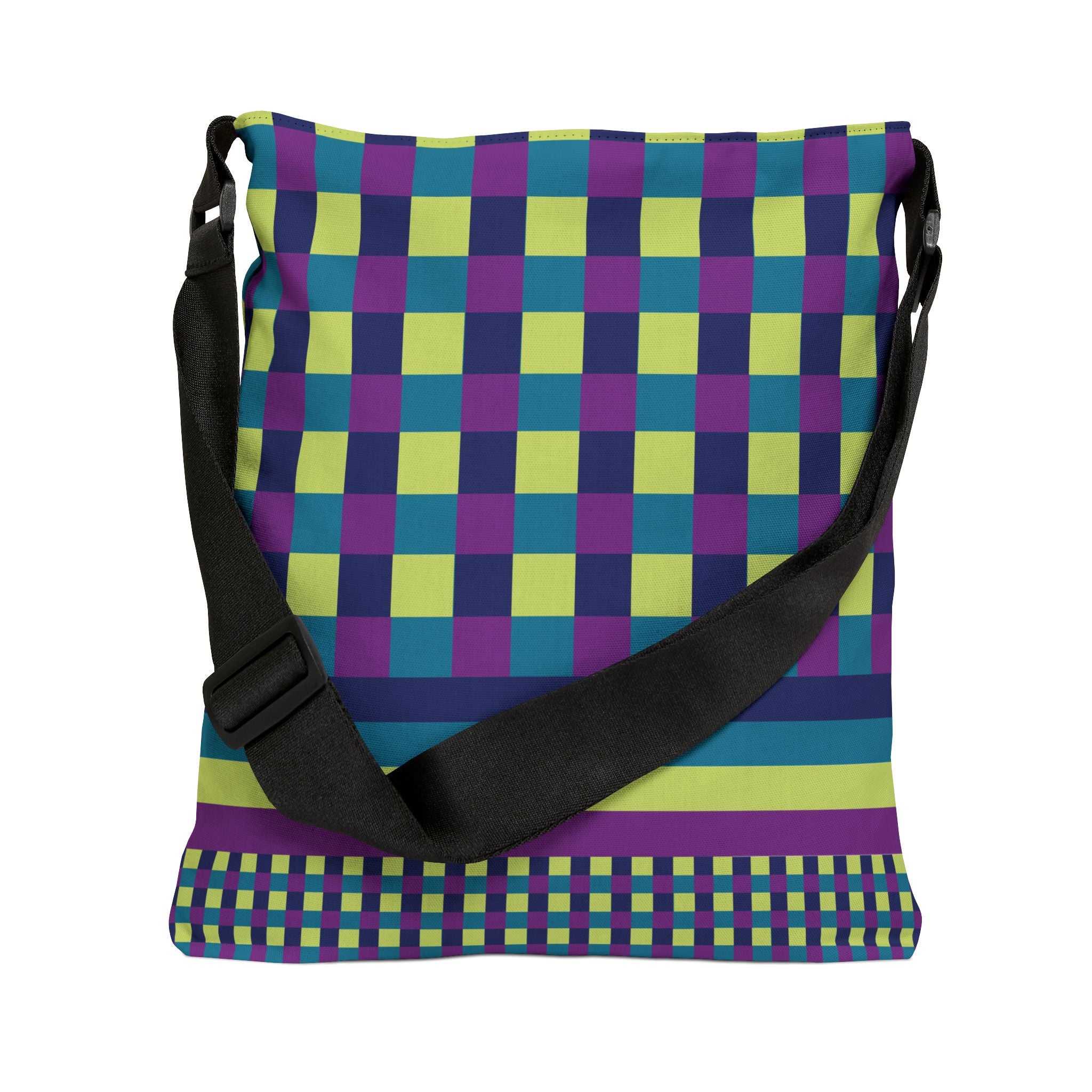 Colorblock Geometric Tote Bag