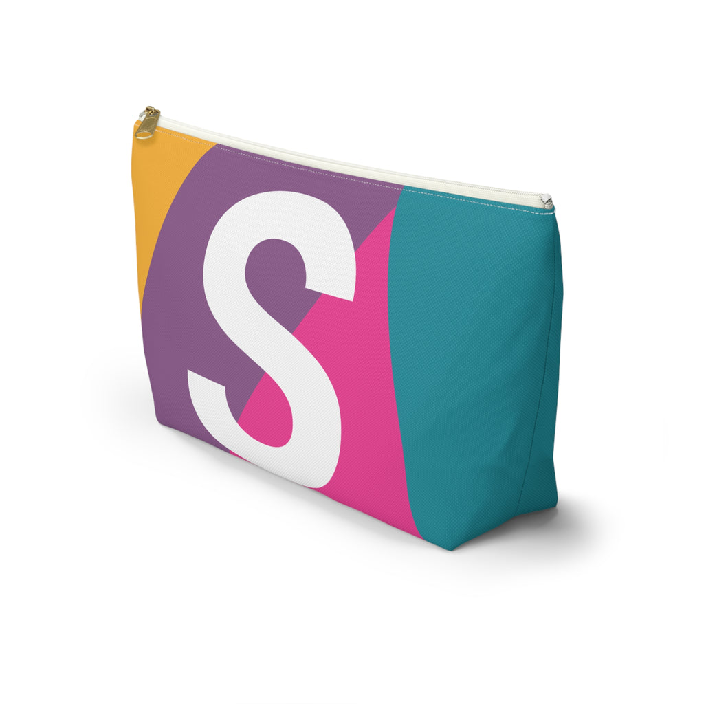 Colorblock Accessory Pouch — Monogram S T-Bottom Cosmetic Bag