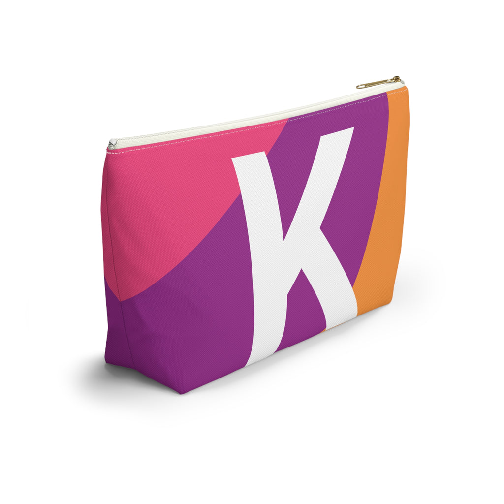 Colorblock Accessory Pouch — Monogram K T-Bottom Cosmetic Bag