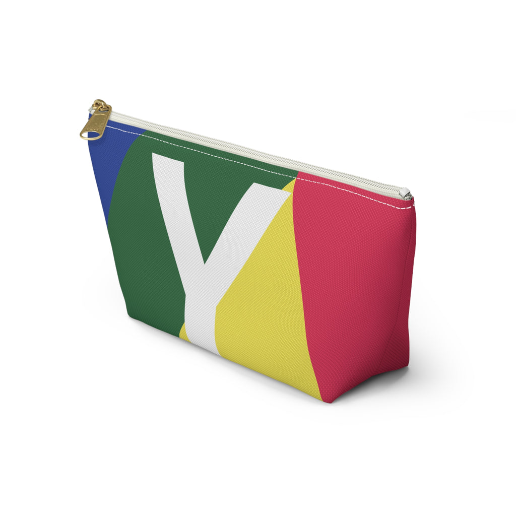 Colorblock Accessory Pouch — Monogram Y T-Bottom Cosmetic Bag