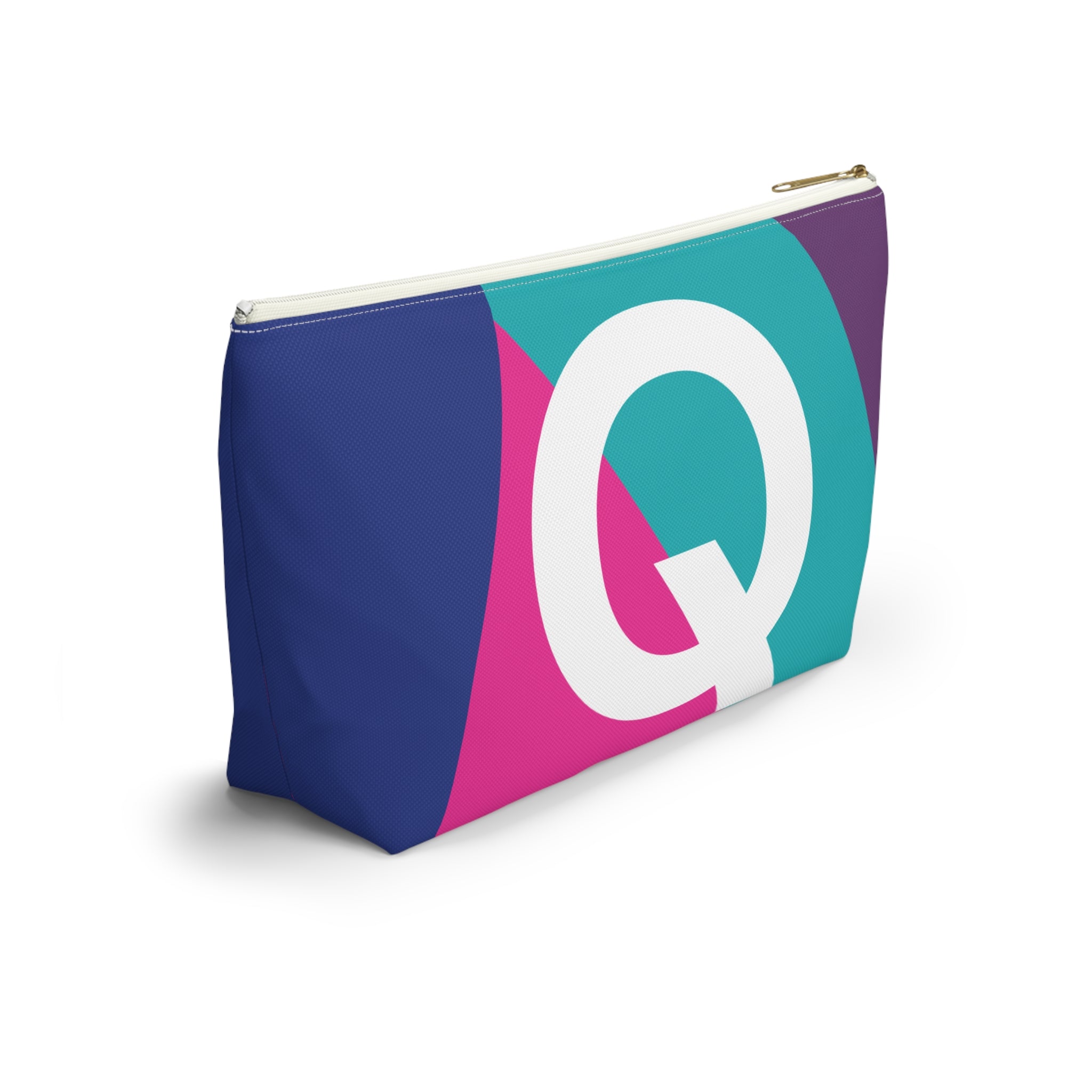 Colorblock Accessory Pouch — Monogram Q T-Bottom Cosmetic Bag