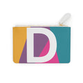 Initial D Mini Clutch — Colorblock Monogram Wristlet Wallet
