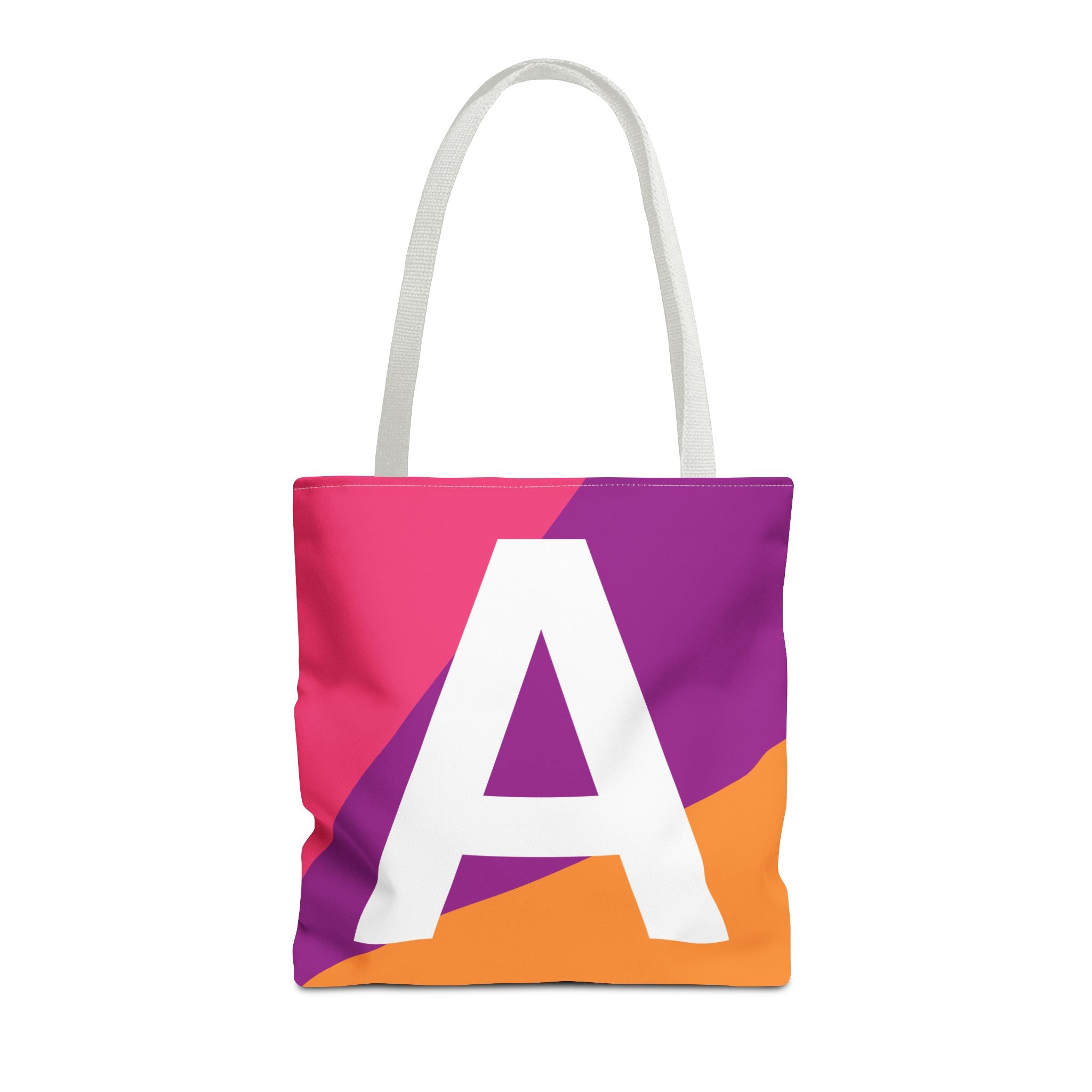Monogram 'A' Colorblock Tote Bag — Personalized Initial A Shoulder Tote
