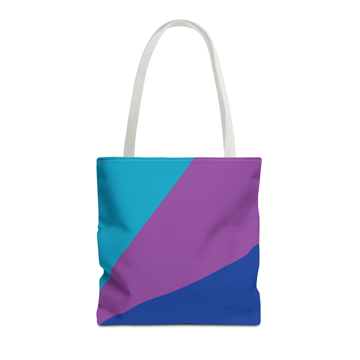 Retro 80s & 90s Inspired Color Block Tote Bag | Stylish Everyday Canvas Shoulder Bag