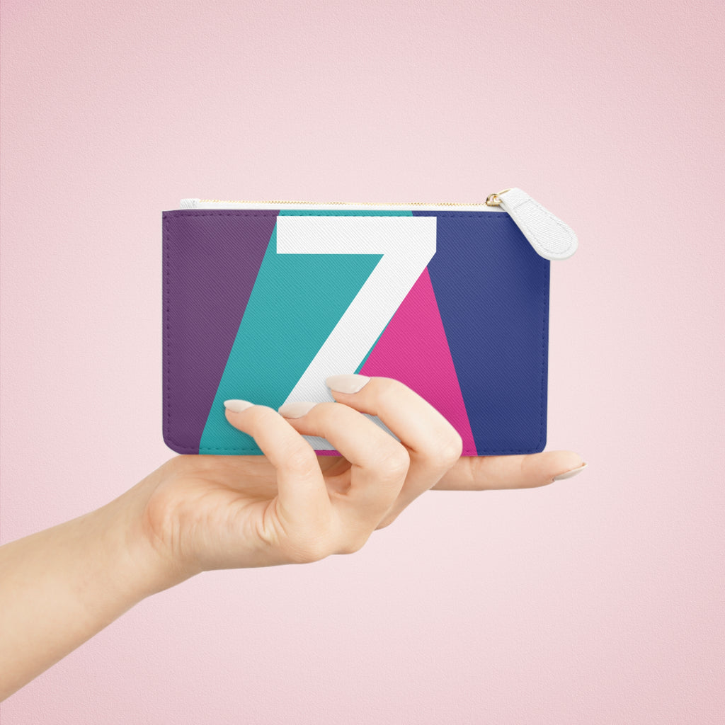 Initial Z Mini Clutch — Colorblock Monogram Wristlet Wallet