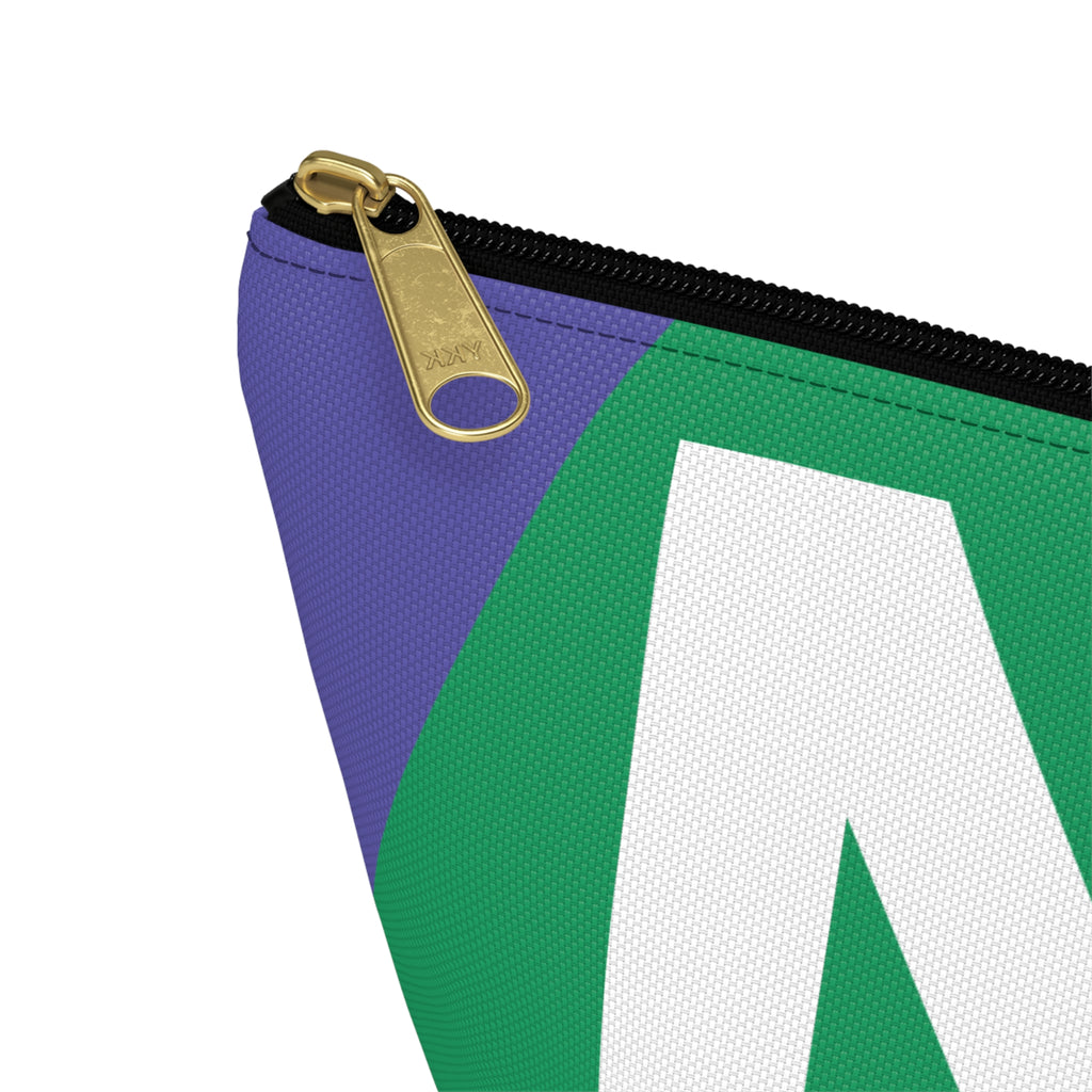 Initials Colorblock Accessory Pouch — Monogram M T-Bottom Cosmetic Bag
