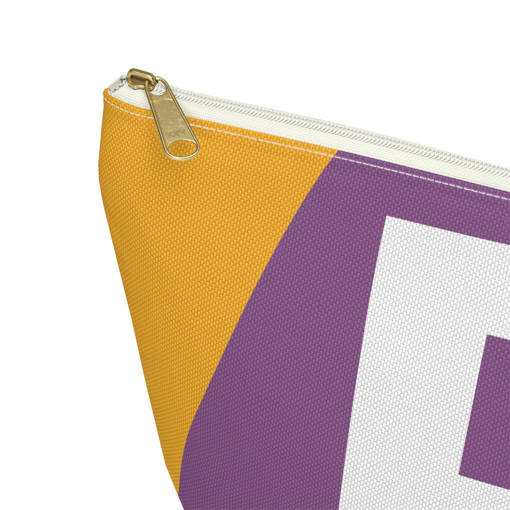 Initials Colorblock Accessory Pouch — Monogram B T-Bottom Cosmetic Bag