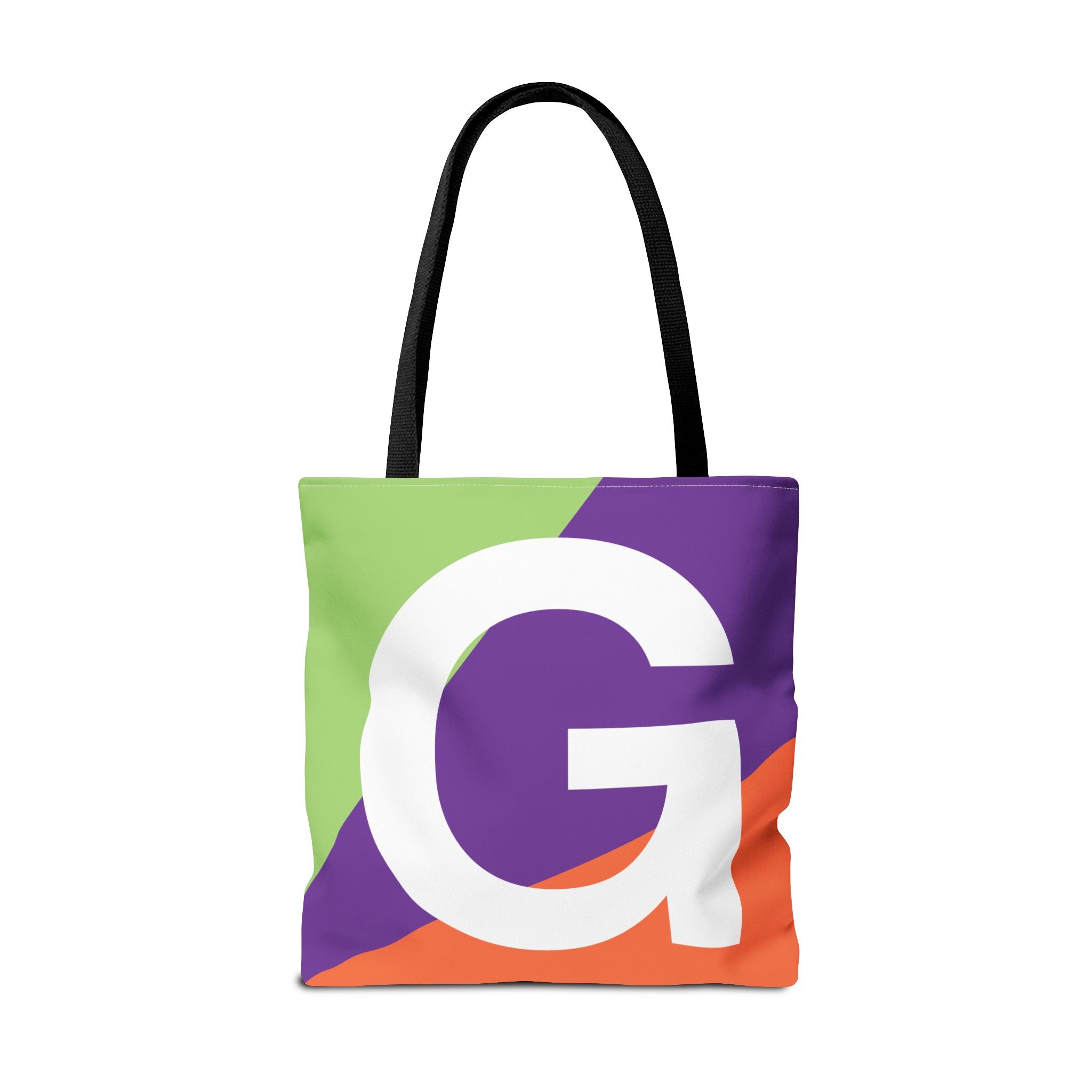 Monogram 'G' Colorblock Tote Bag — Personalized Initial G Shoulder Tote