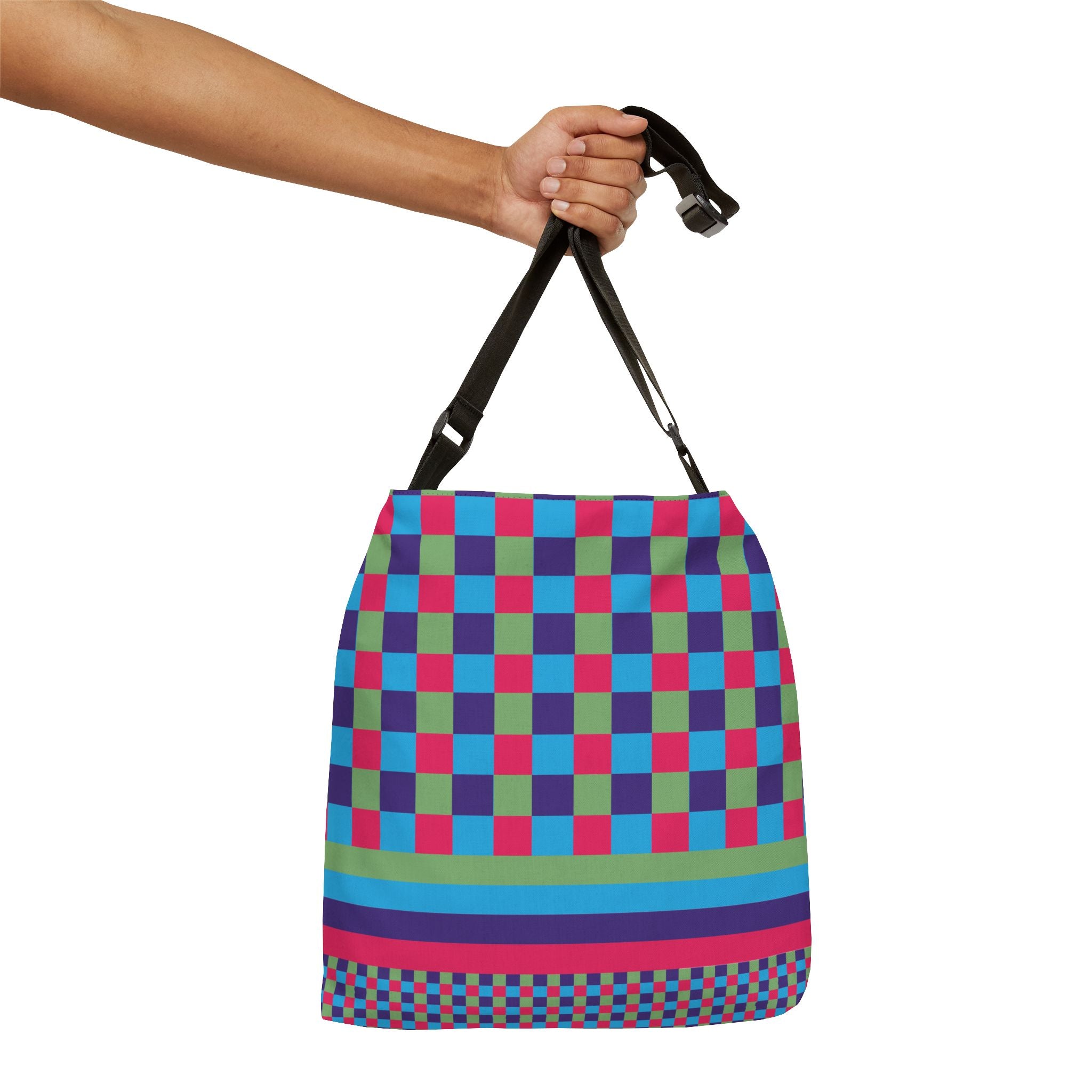 Colorblock Geometric Tote Bag