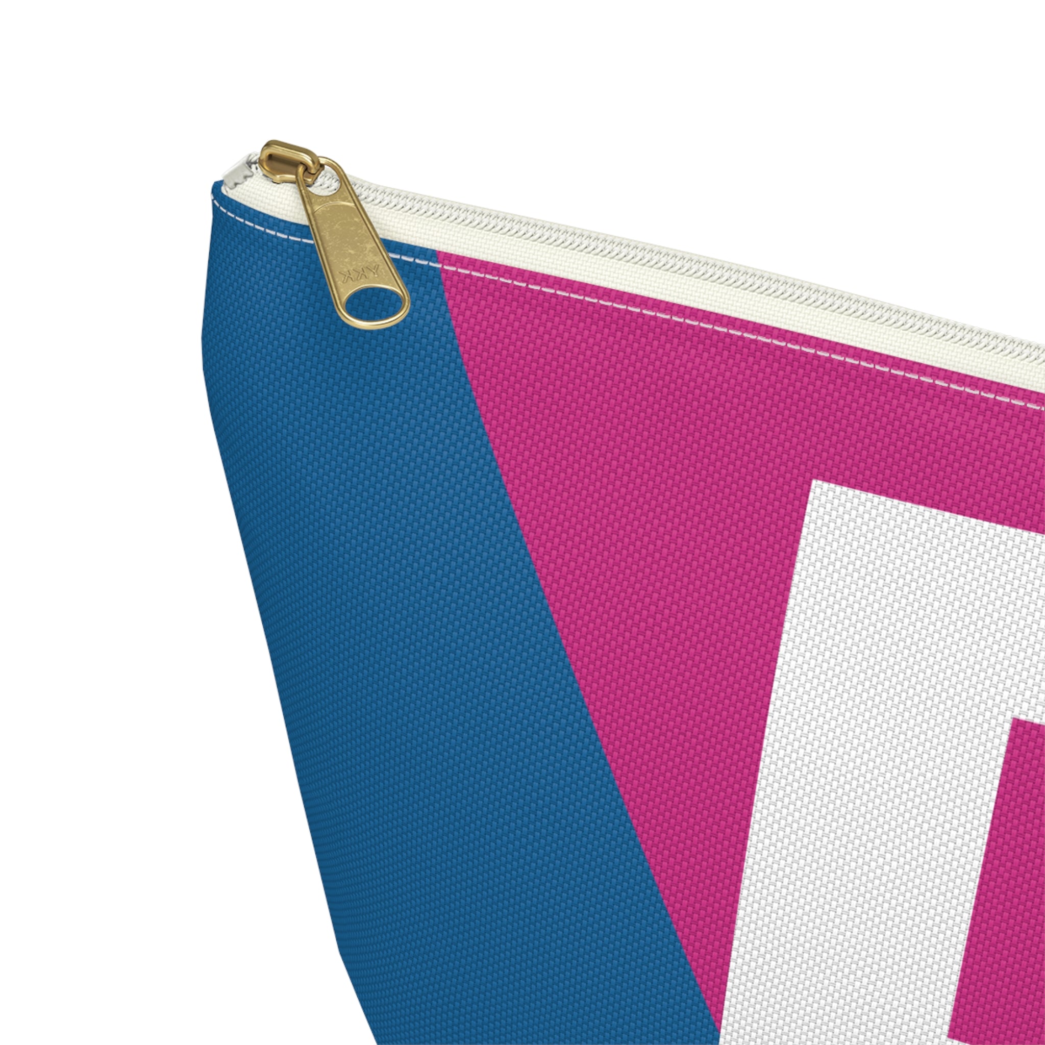 Initials Colorblock Accessory Pouch — Monogram P T-Bottom Cosmetic Bag