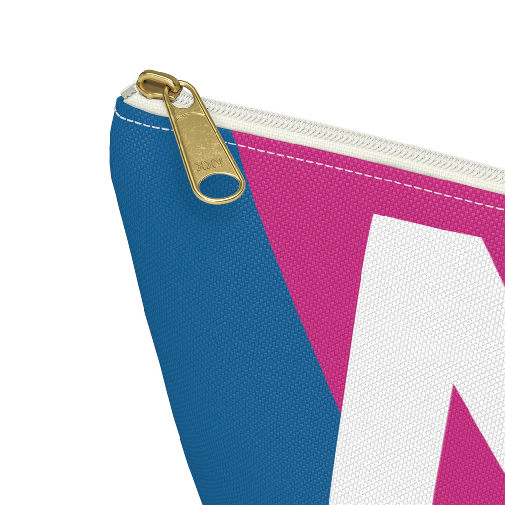 Initials Colorblock Accessory Pouch — Monogram N T-Bottom Cosmetic Bag