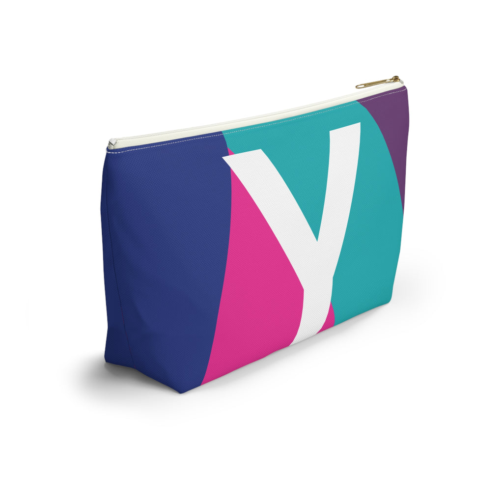 Colorblock Accessory Pouch — Monogram Y T-Bottom Cosmetic Bag