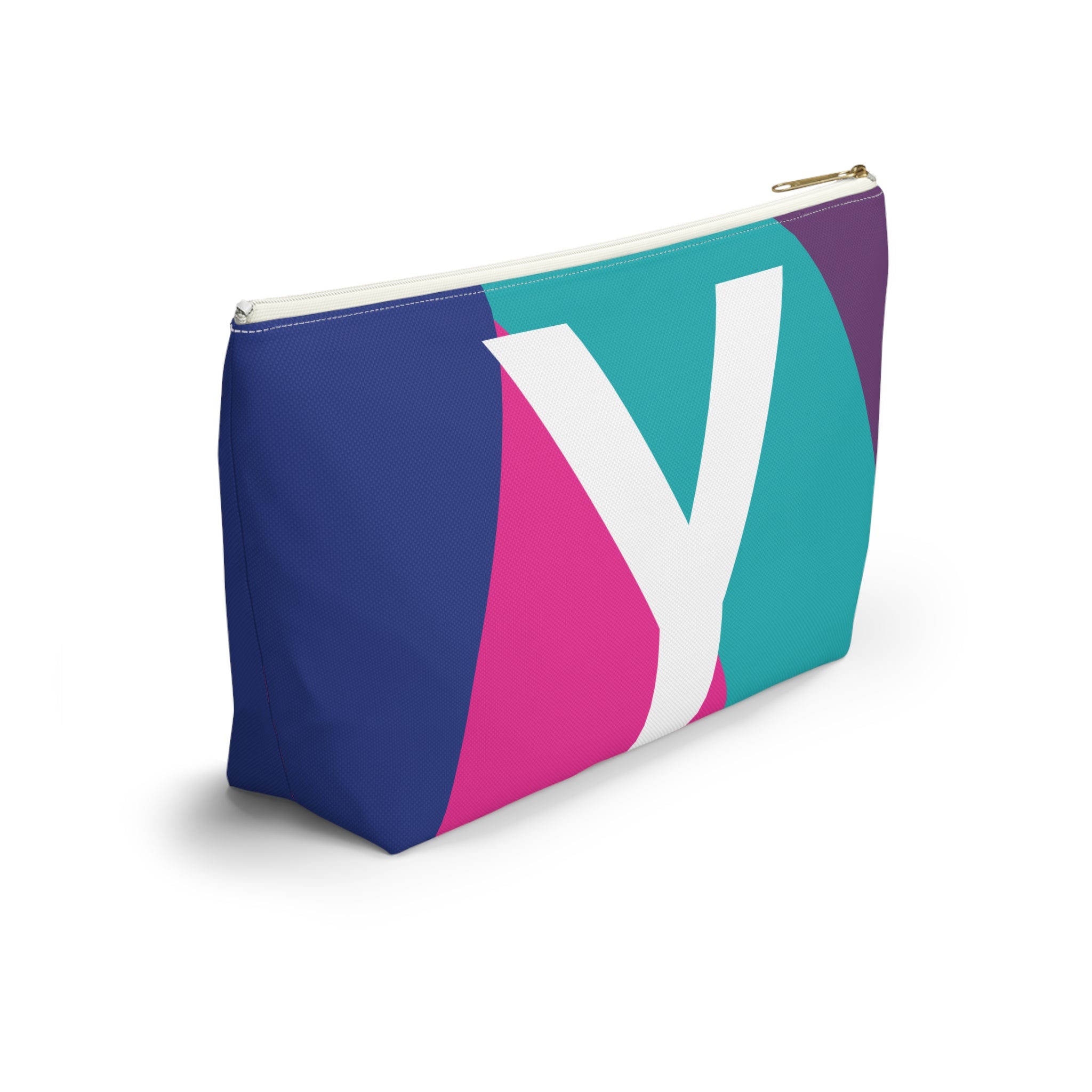 Colorblock Accessory Pouch — Monogram Y T-Bottom Cosmetic Bag