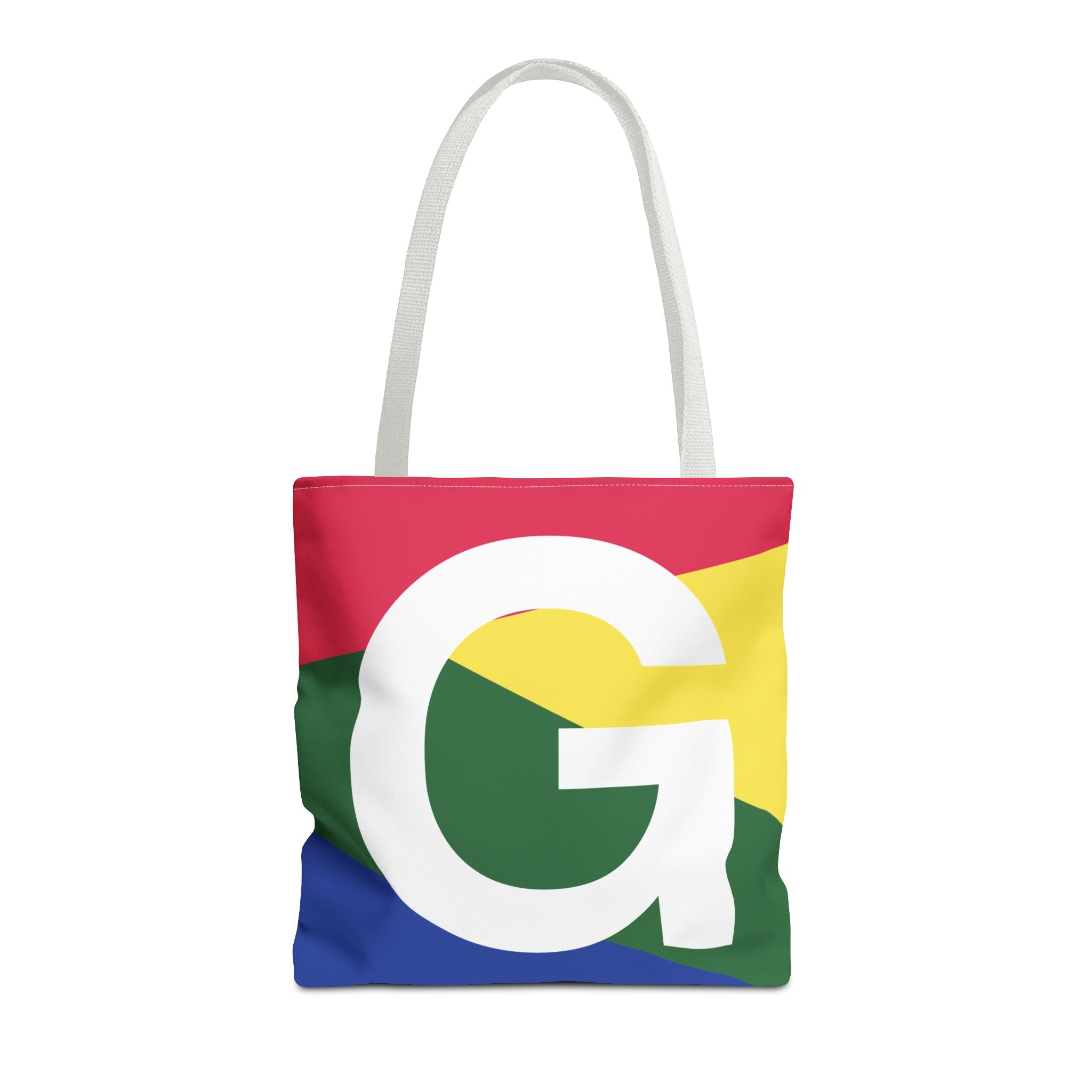 Monogram 'G' Colorblock Tote Bag — Personalized Initial G Shoulder Tote