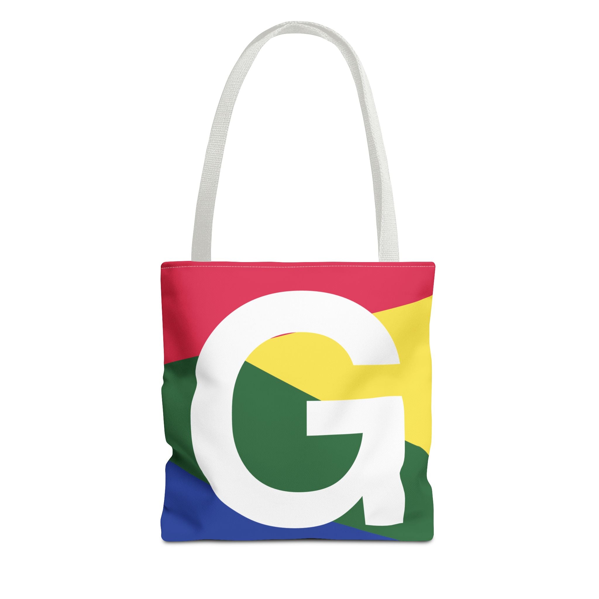 Monogram 'G' Colorblock Tote Bag — Personalized Initial G Shoulder Tote