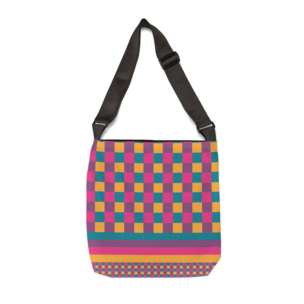 Colorblock Geometric Tote Bag