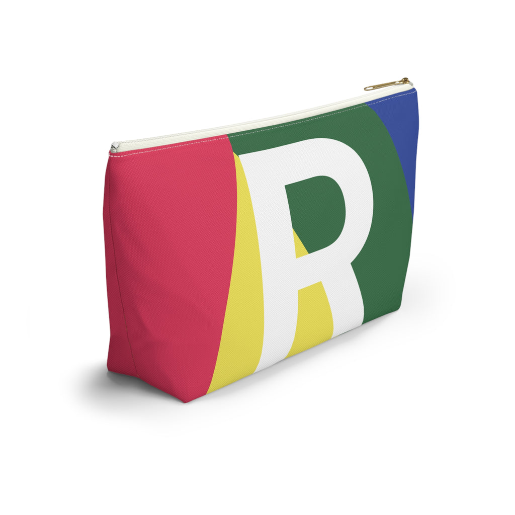 Colorblock Accessory Pouch — Monogram R T-Bottom Cosmetic Bag