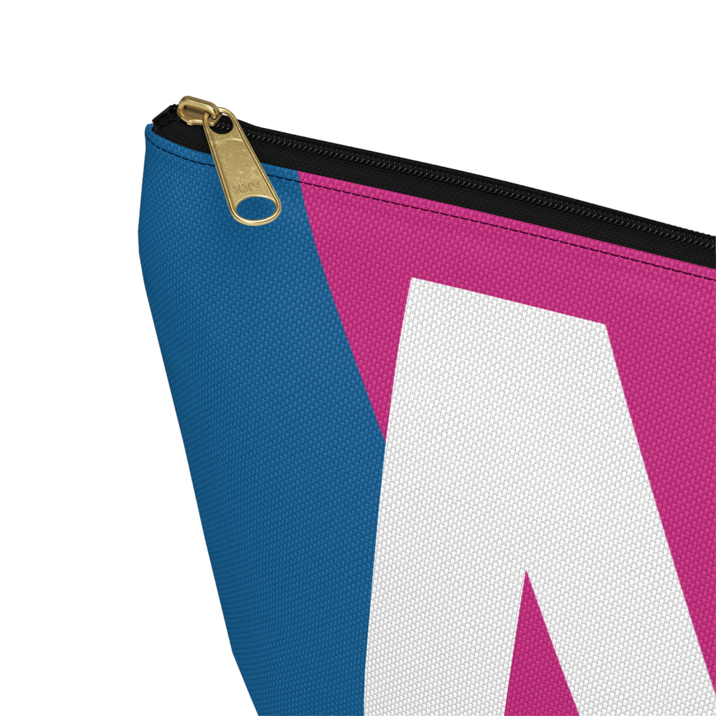 Initials Colorblock Accessory Pouch — Monogram M T-Bottom Cosmetic Bag