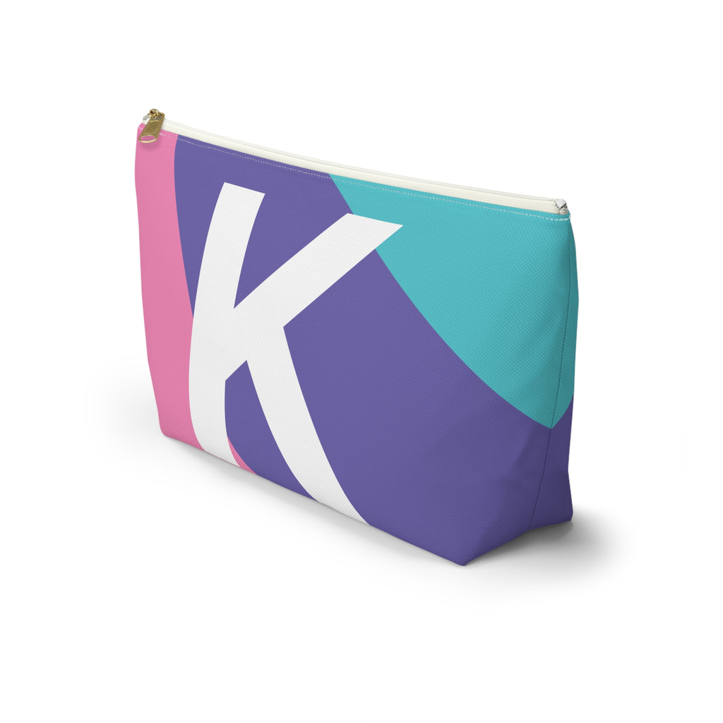 Colorblock Accessory Pouch — Monogram K T-Bottom Cosmetic Bag