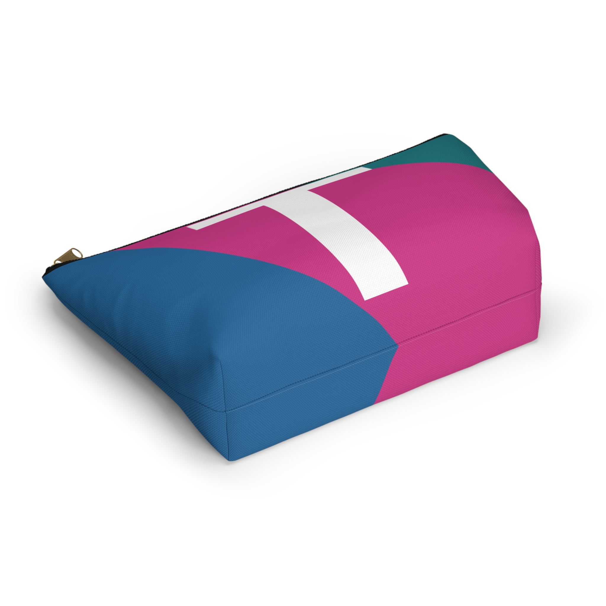 Initials Colorblock Accessory Pouch — Monogram T T-Bottom Cosmetic Bag