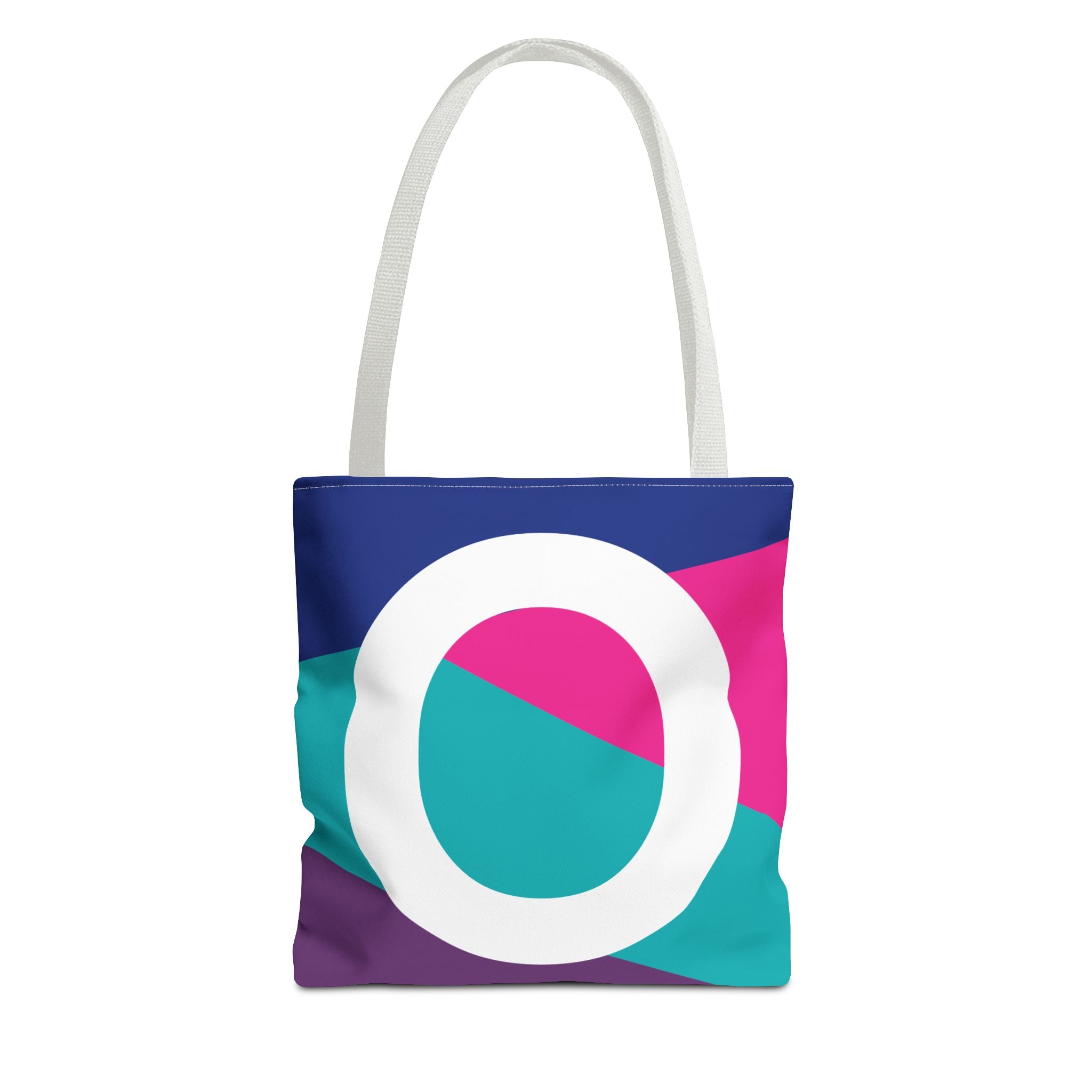 Monogram 'O' Colorblock Tote Bag — Personalized Initial O Shoulder Tote