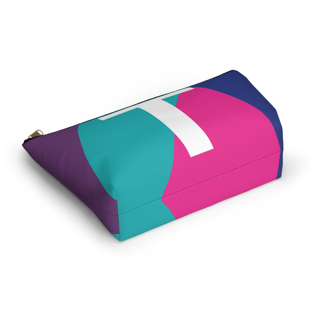 Colorblock Accessory Pouch — Monogram T T-Bottom Cosmetic Bag