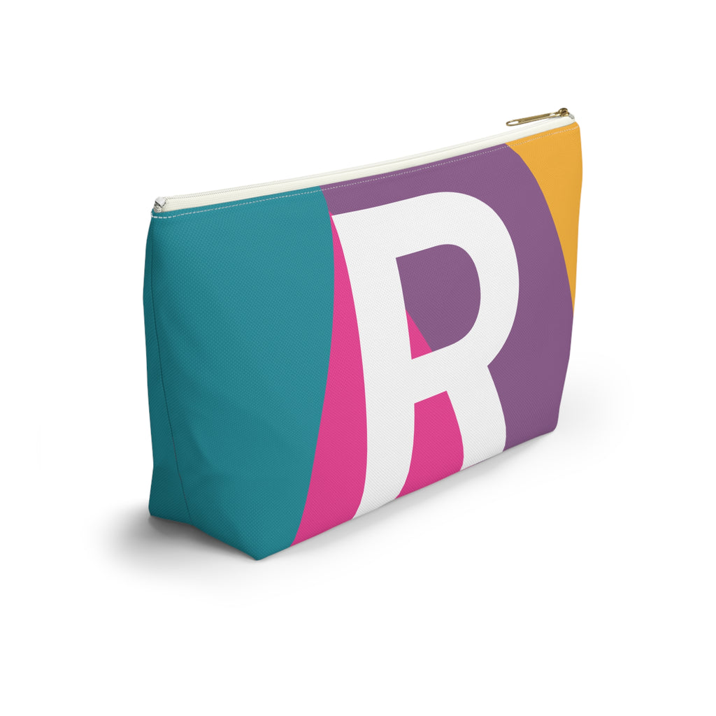 Colorblock Accessory Pouch — Monogram R T-Bottom Cosmetic Bag