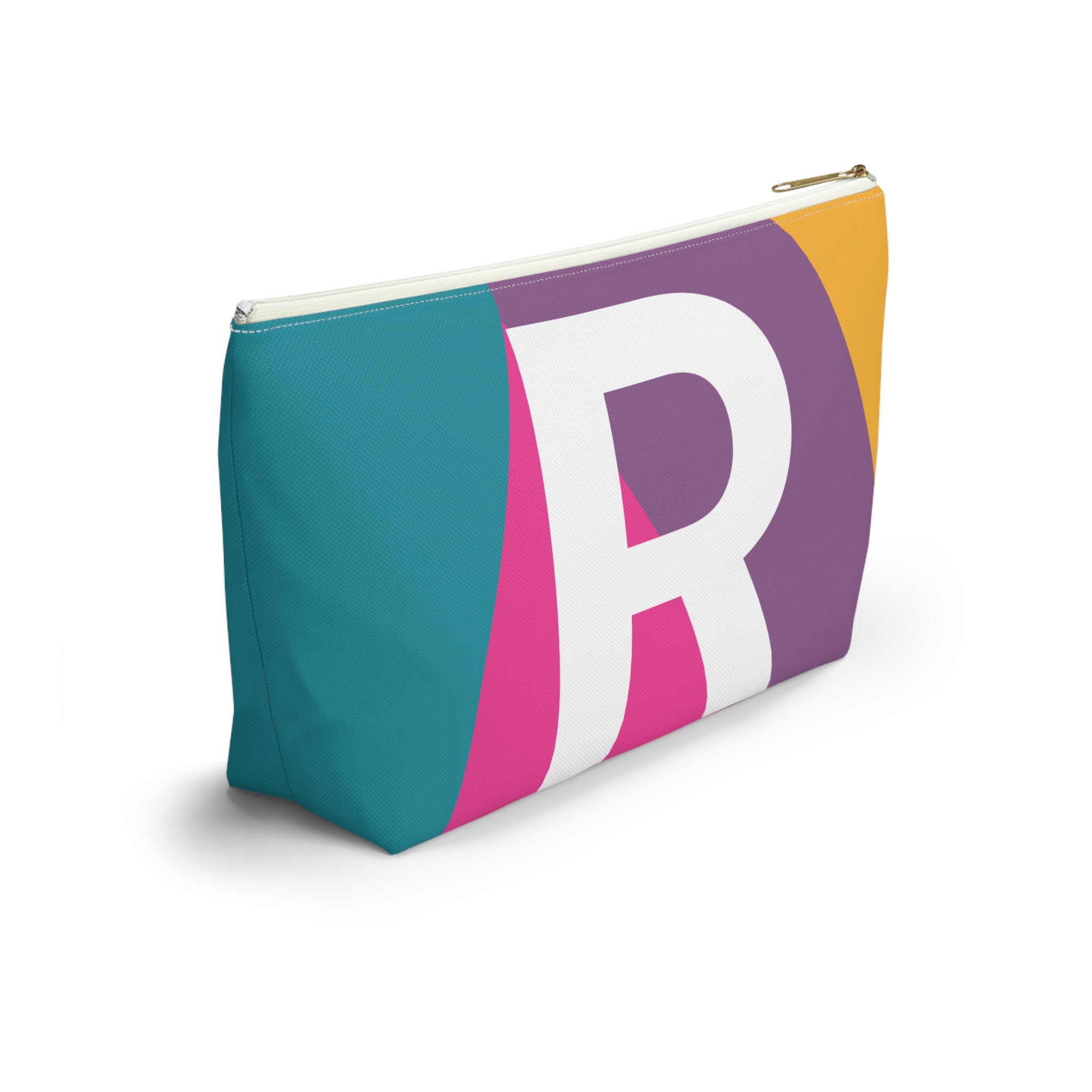 Colorblock Accessory Pouch — Monogram R T-Bottom Cosmetic Bag