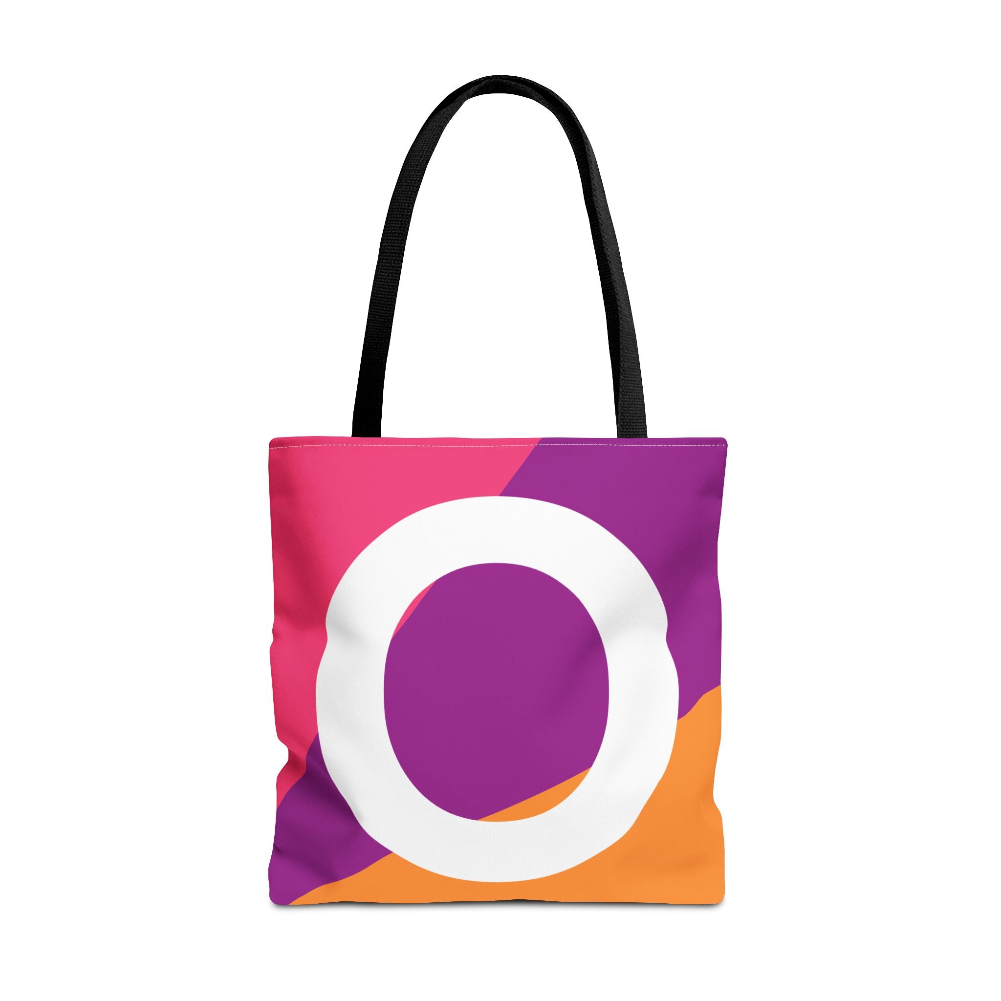 Monogram 'O' Colorblock Tote Bag — Personalized Initial O Shoulder Tote
