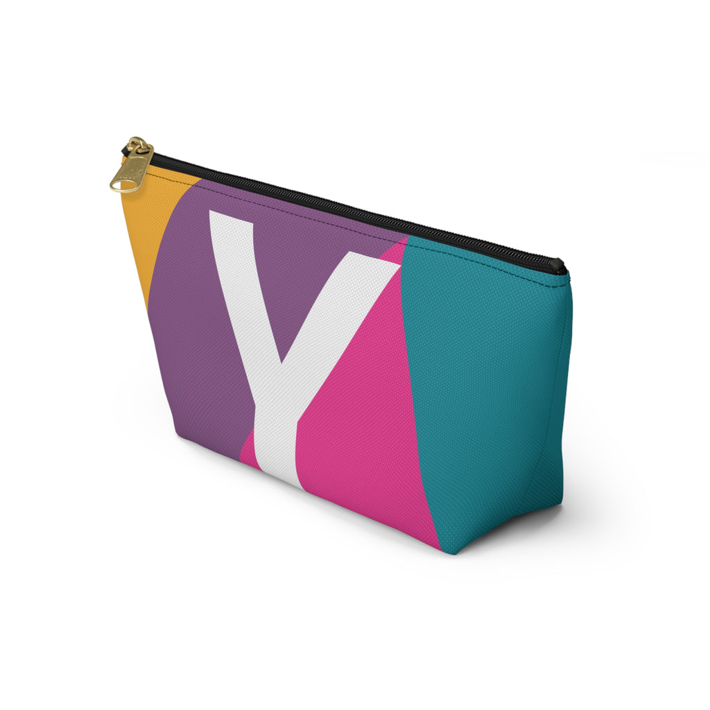 Colorblock Accessory Pouch — Monogram Y T-Bottom Cosmetic Bag