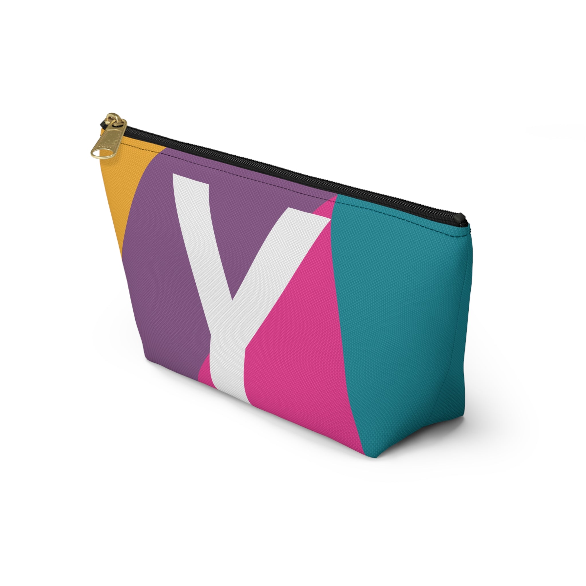 Colorblock Accessory Pouch — Monogram Y T-Bottom Cosmetic Bag