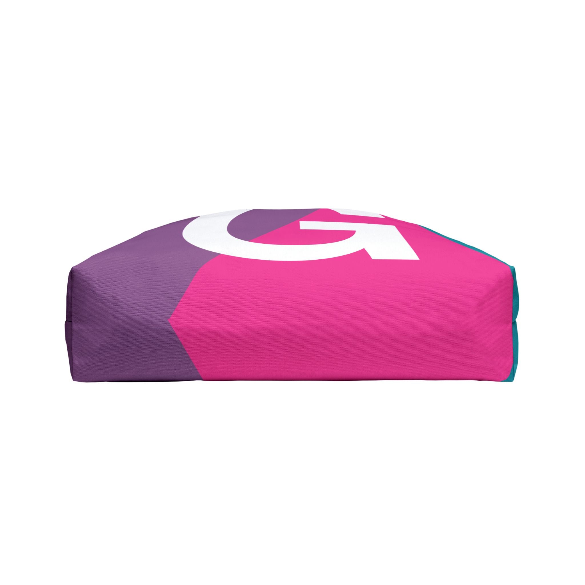 Personalized 'G' Colorblock Tote Bag — Monogram Weekender Tote