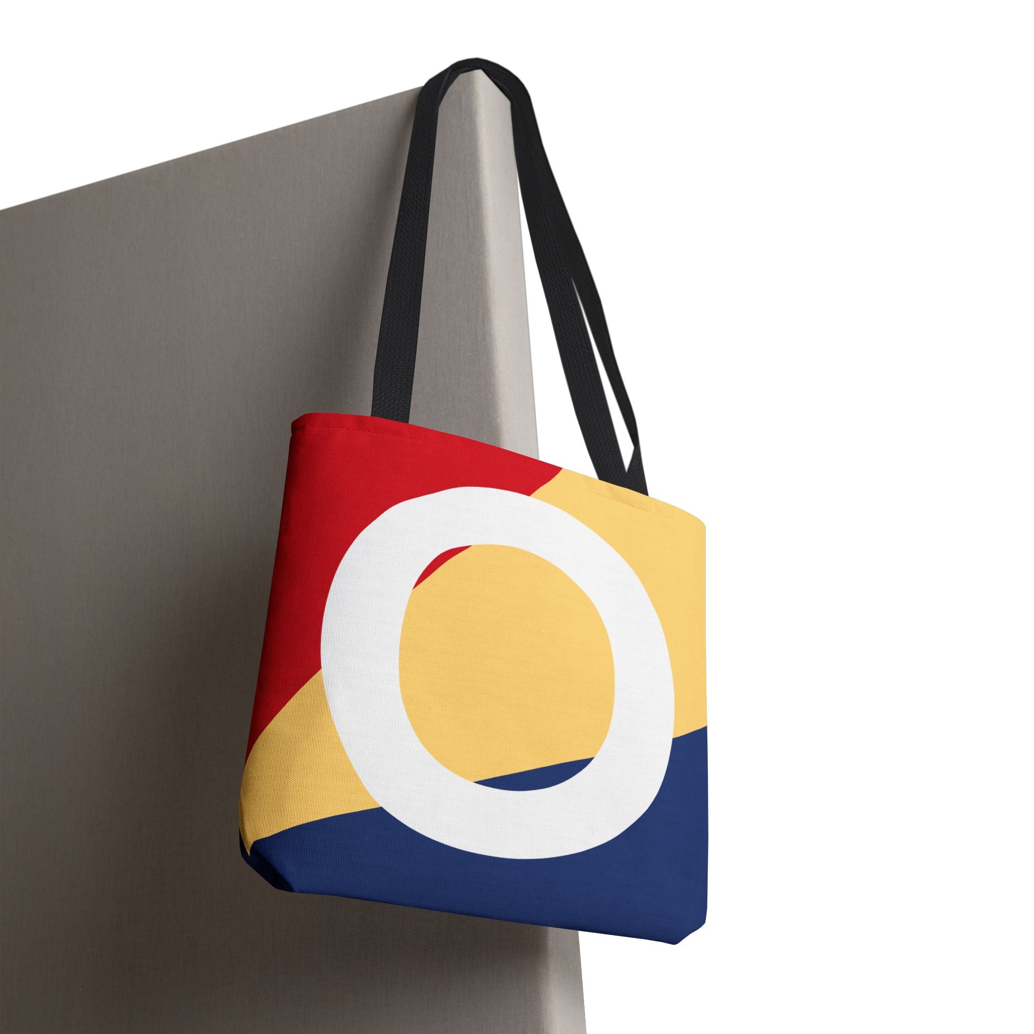 Monogram 'O' Colorblock Tote Bag — Personalized Initial O Shoulder Tote