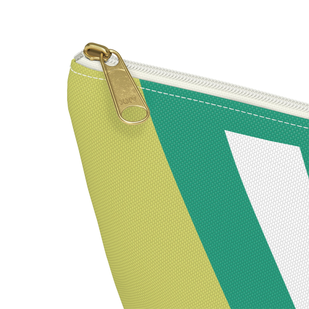 Initials Colorblock Accessory Pouch — Monogram Y T-Bottom Cosmetic Bag